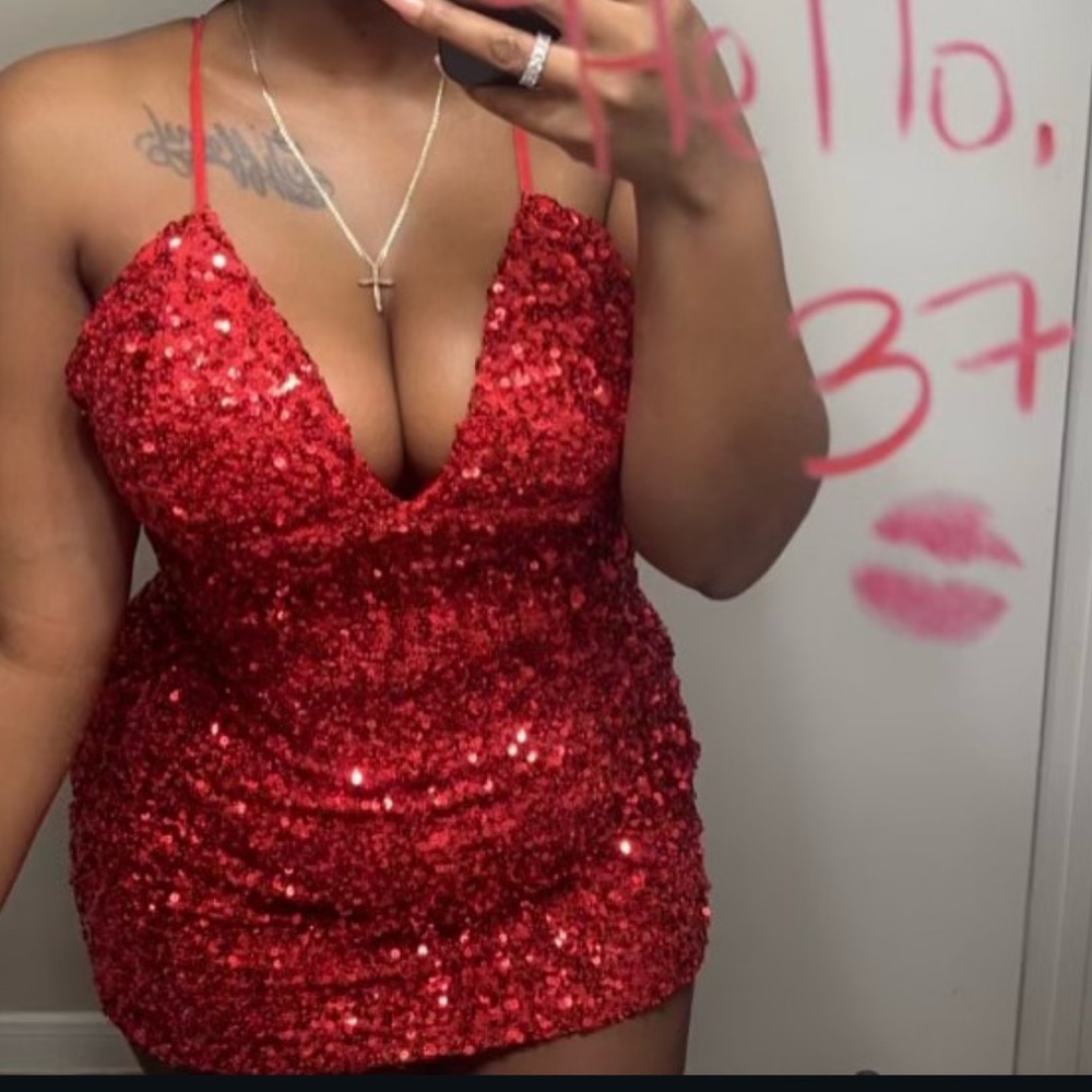 Sequin Red Dress